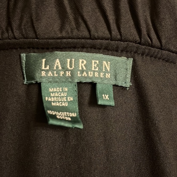 Women’s Lauren Ralph Lauren Black Sleeveless Dressy Tank Top Ruffled detail 1X - Picture 5 of 8